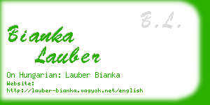 bianka lauber business card